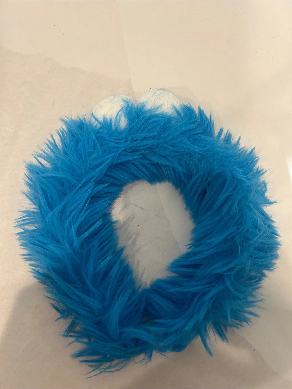 Blue Fuzzy Cookie Monster Headband with Character Eyes new kids one size